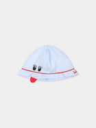 Cloche celeste per neonato con logo,Falcotto,001 6002212 01 0C14